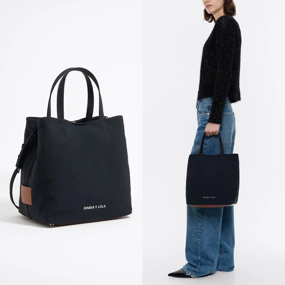 【BIMBA Y LOLA】2Wayナイロンギャバジントートバッグ BIMBA Y LOLA】2Wayギャバジン製トートバッグ (BIMBA Y LOLA