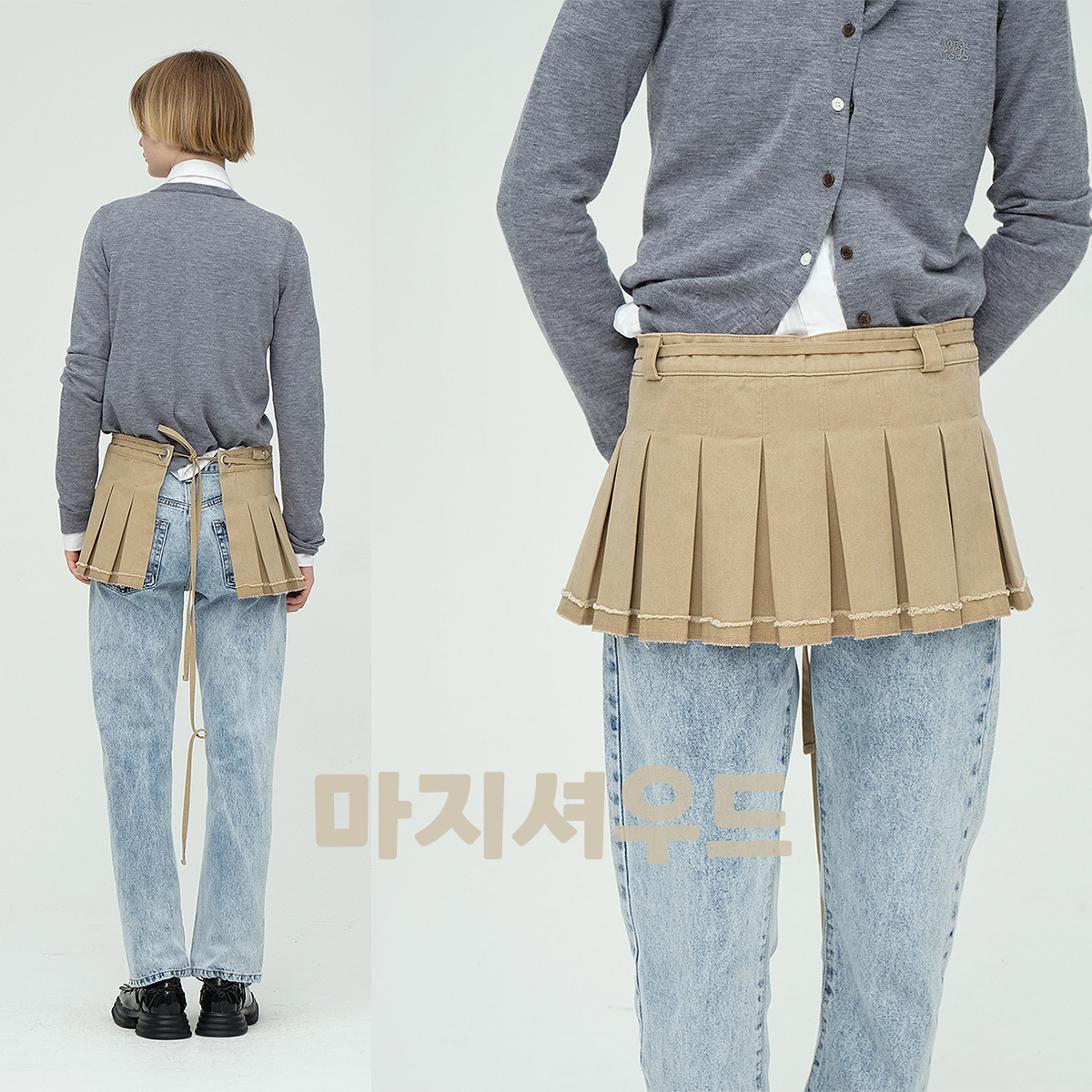 [Margesherwood ] / ☆ LAYERED PLEATED SKIRT / beige