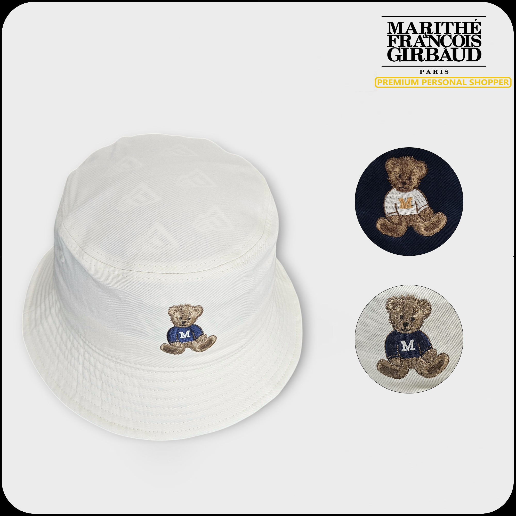 [MARITHE]★24FW★韓国人気★DOODLE BEAR BUCKET HAT