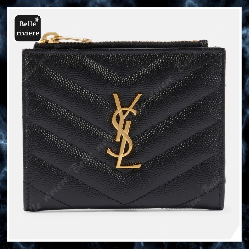 24PF new/Saint Laurent モノグラムジップレザーウォレット