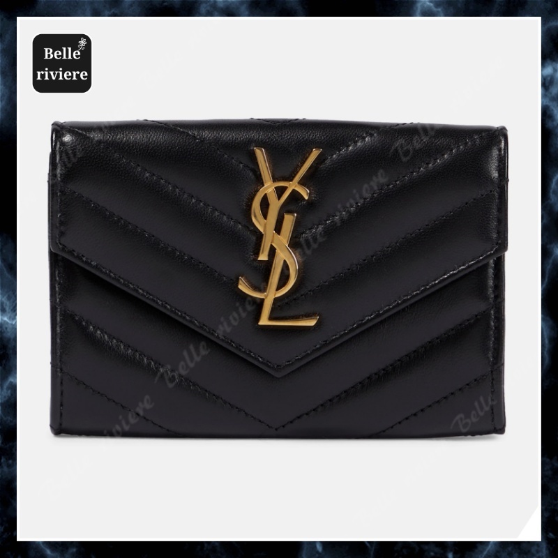 24PF new/Saint Laurent カサンドレ スモールレザーウォレット