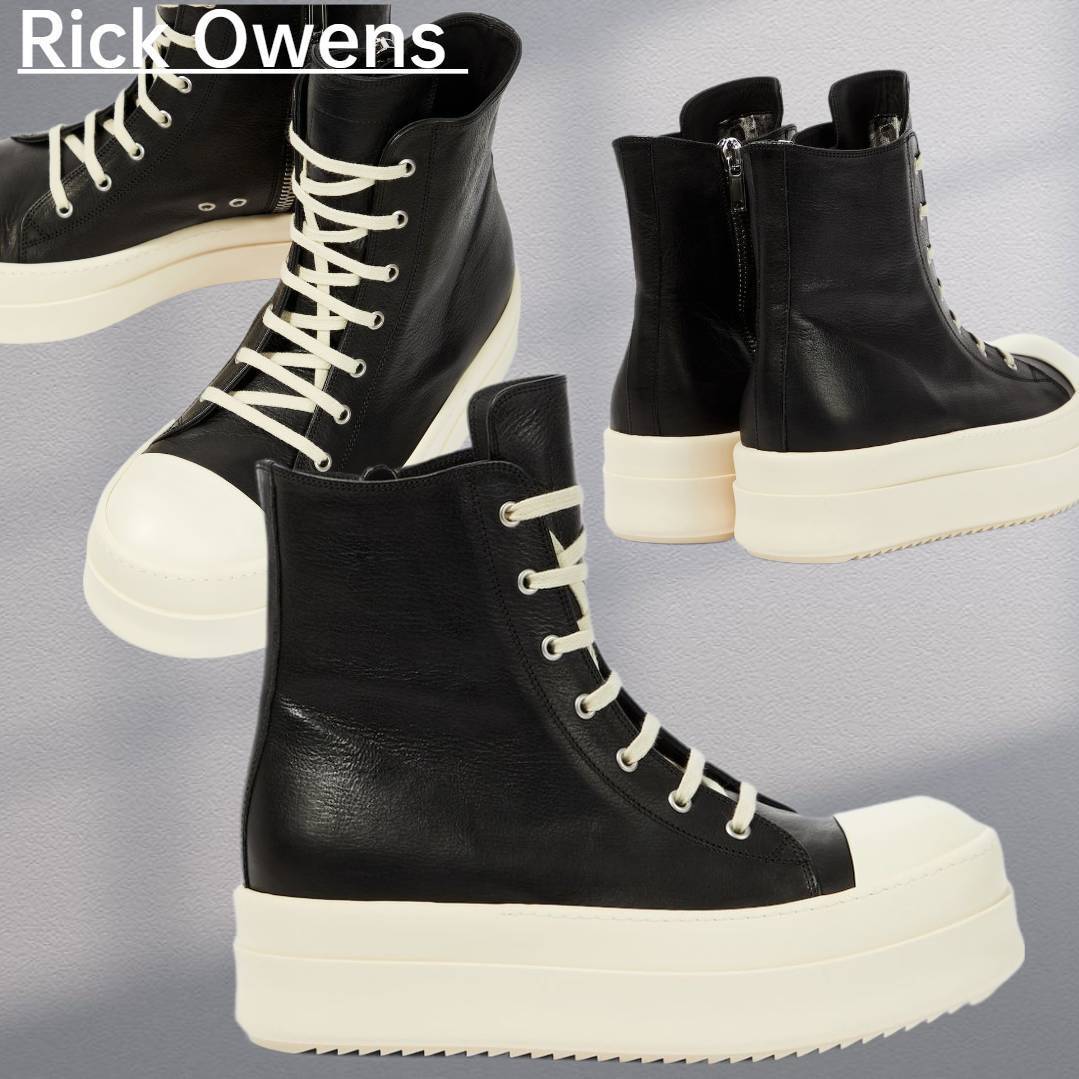 人気★関税込【Rick Owens】Mega Bumper leather sneakers