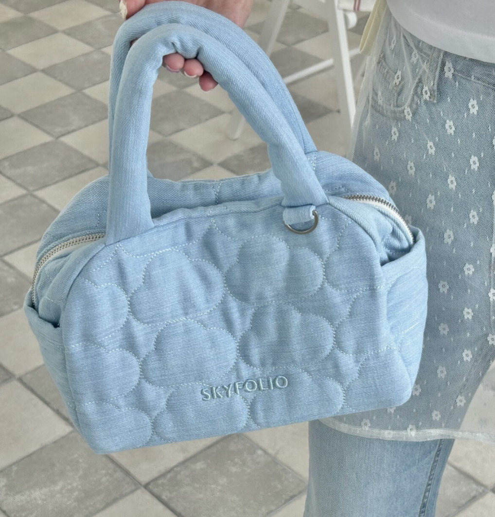 ☆送料・関税込☆skyfolio★もこもこ キルティングバック★ 韓国可愛い【skyfolio】もこもこ キルティングバック 全2色