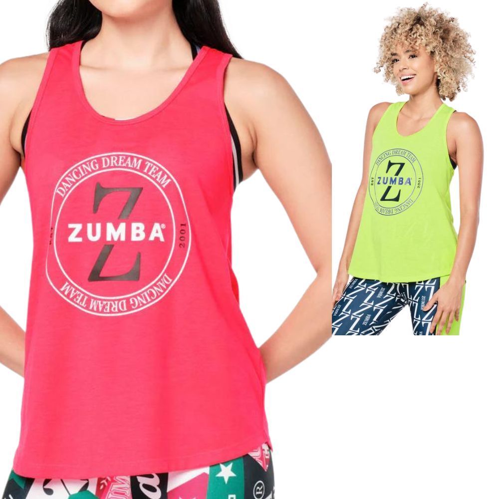 Zumba ズンバ Prep ロゴ レースバック タンクトップ レディース
