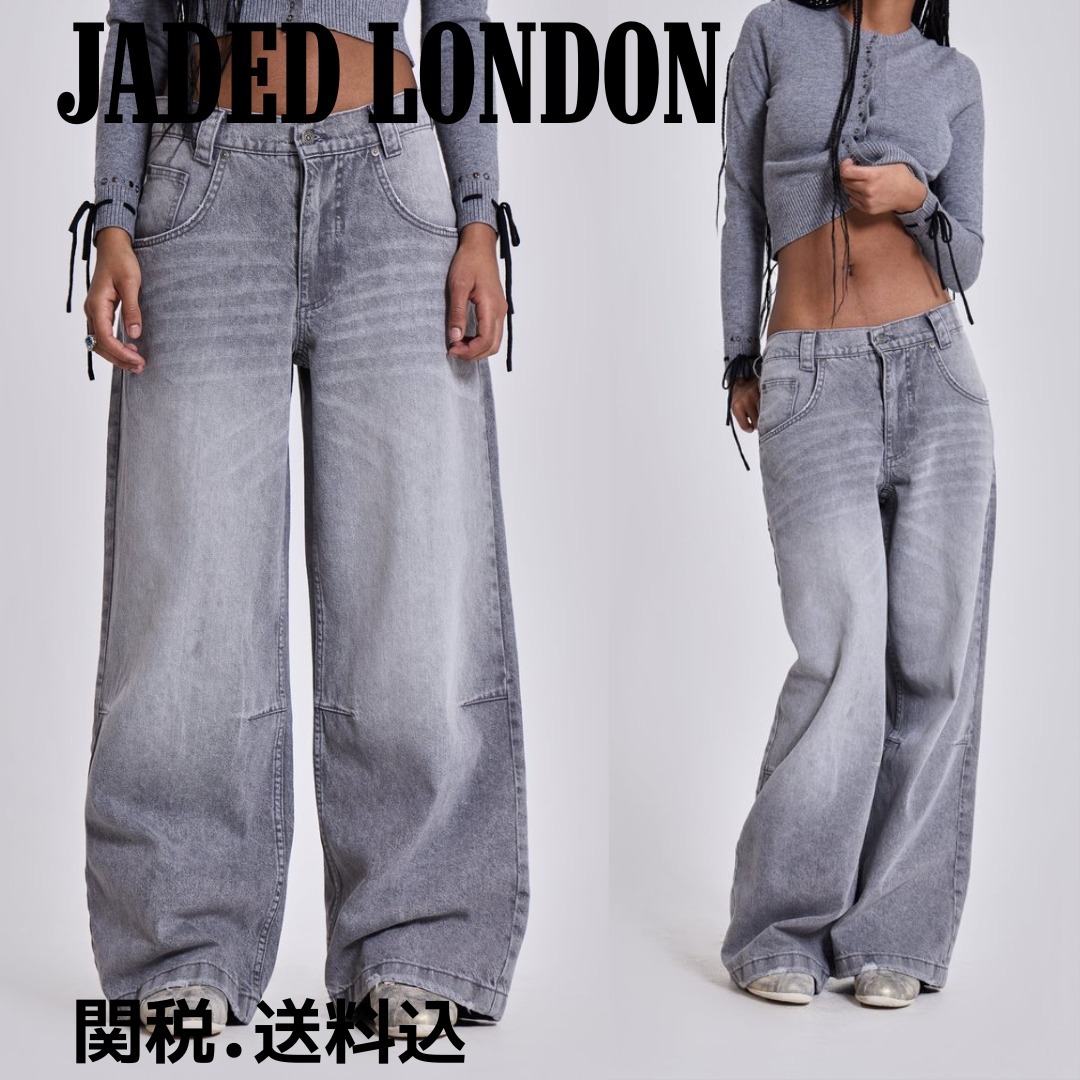 関税込【JADED LONDON】Washed Grey Colossus Jeans