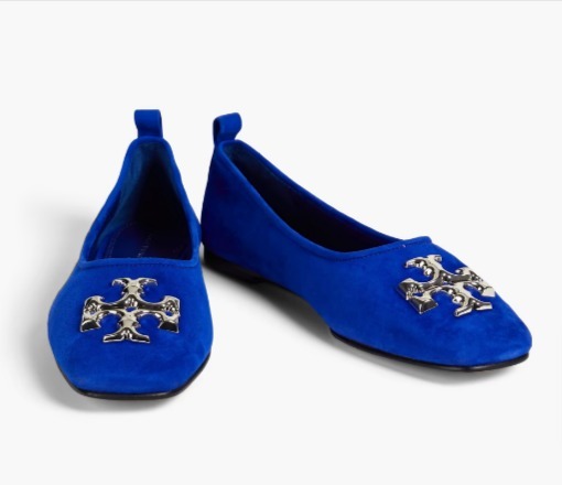 【SALE】TORY BURCH Eleanor スエード バレリーナシューズ
