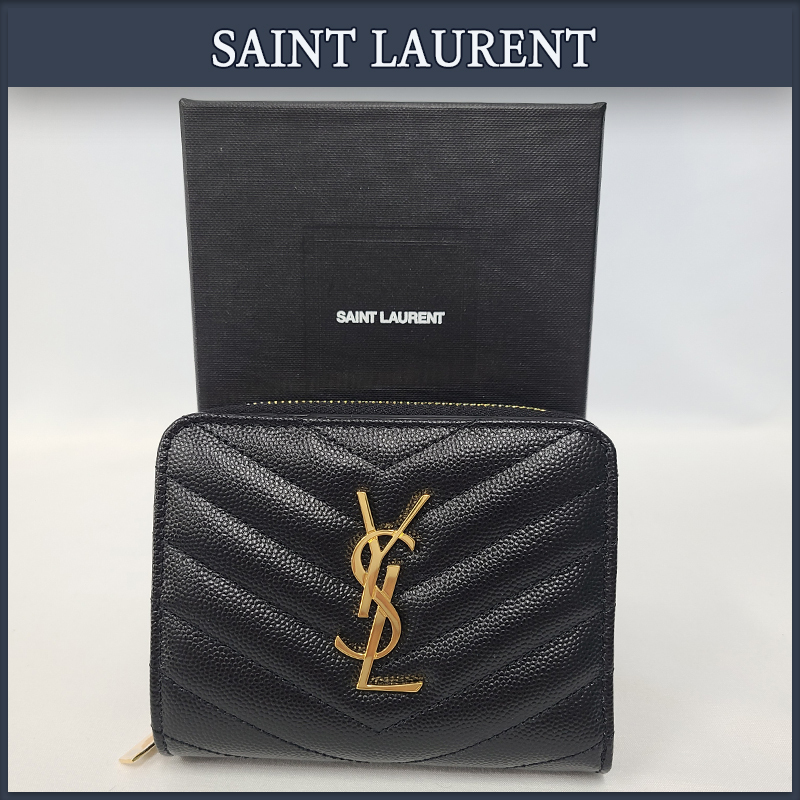 【SAINT LAURENT】★関税込★マトラセファスナー二つ折り財布