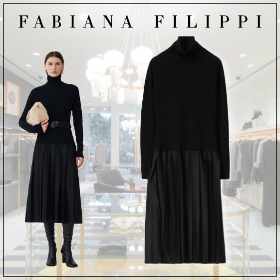 [FABIANA FILIPPI]プラチナドレスとフランネルスカート