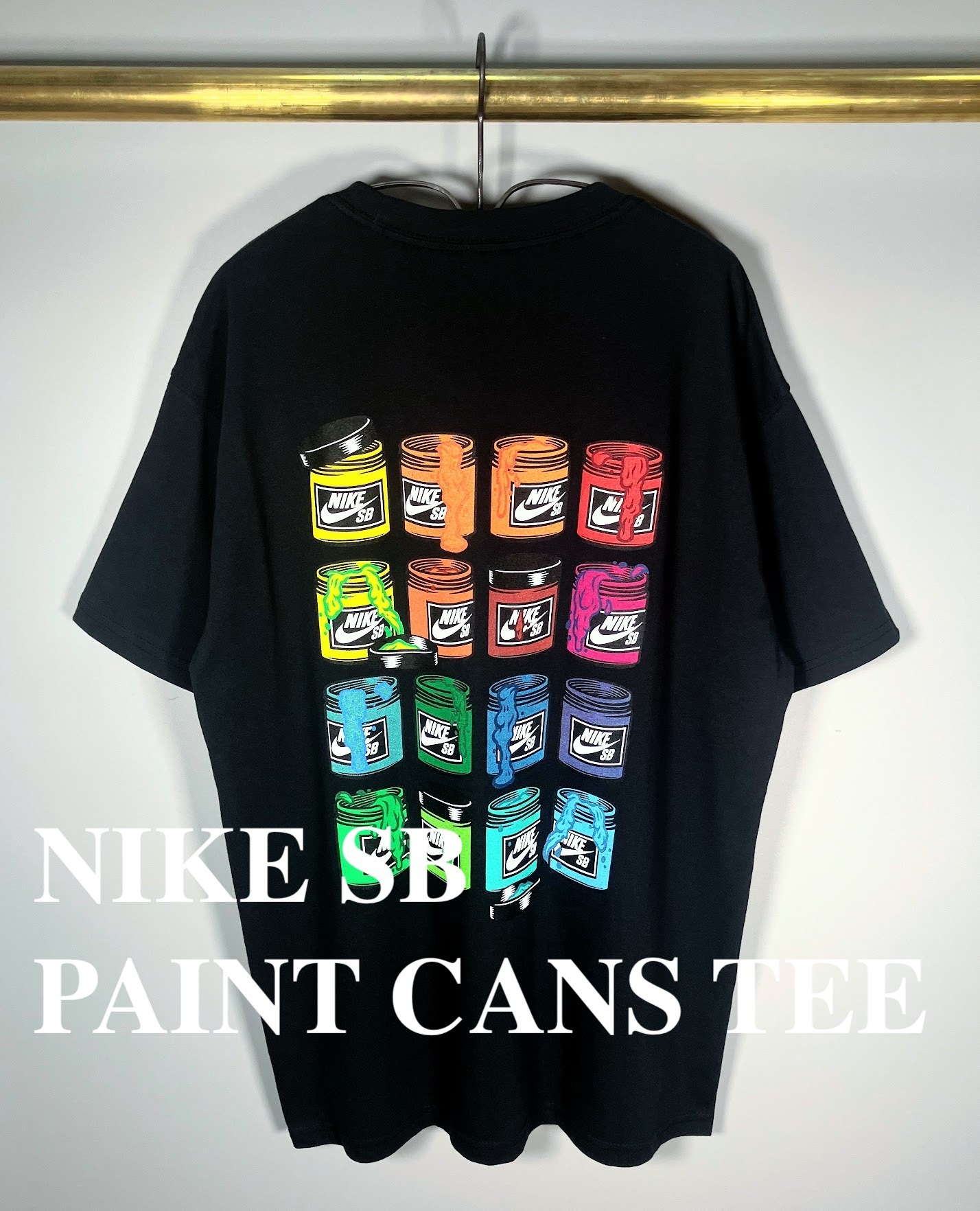 ★海外限定/即発可*NIKE SB*PAINT CANS Tシャツ/BLACK★