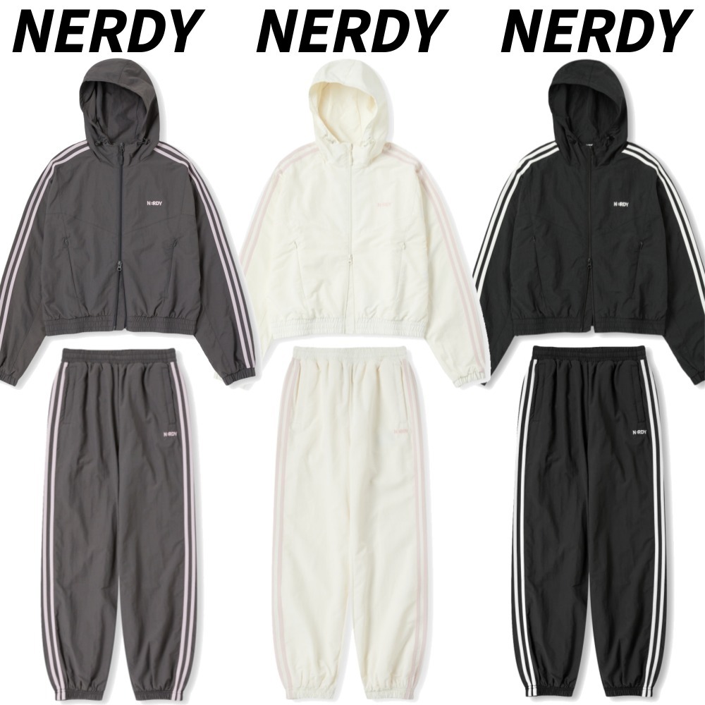 【NERDY】 ★ 上下セット★ Hoodie Wind Breaker Set Up ★