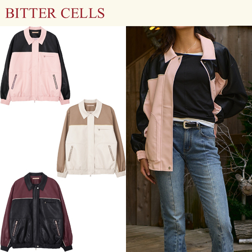 ★24-25FW新作★BITTER CELLS★Riding Leather Jacket