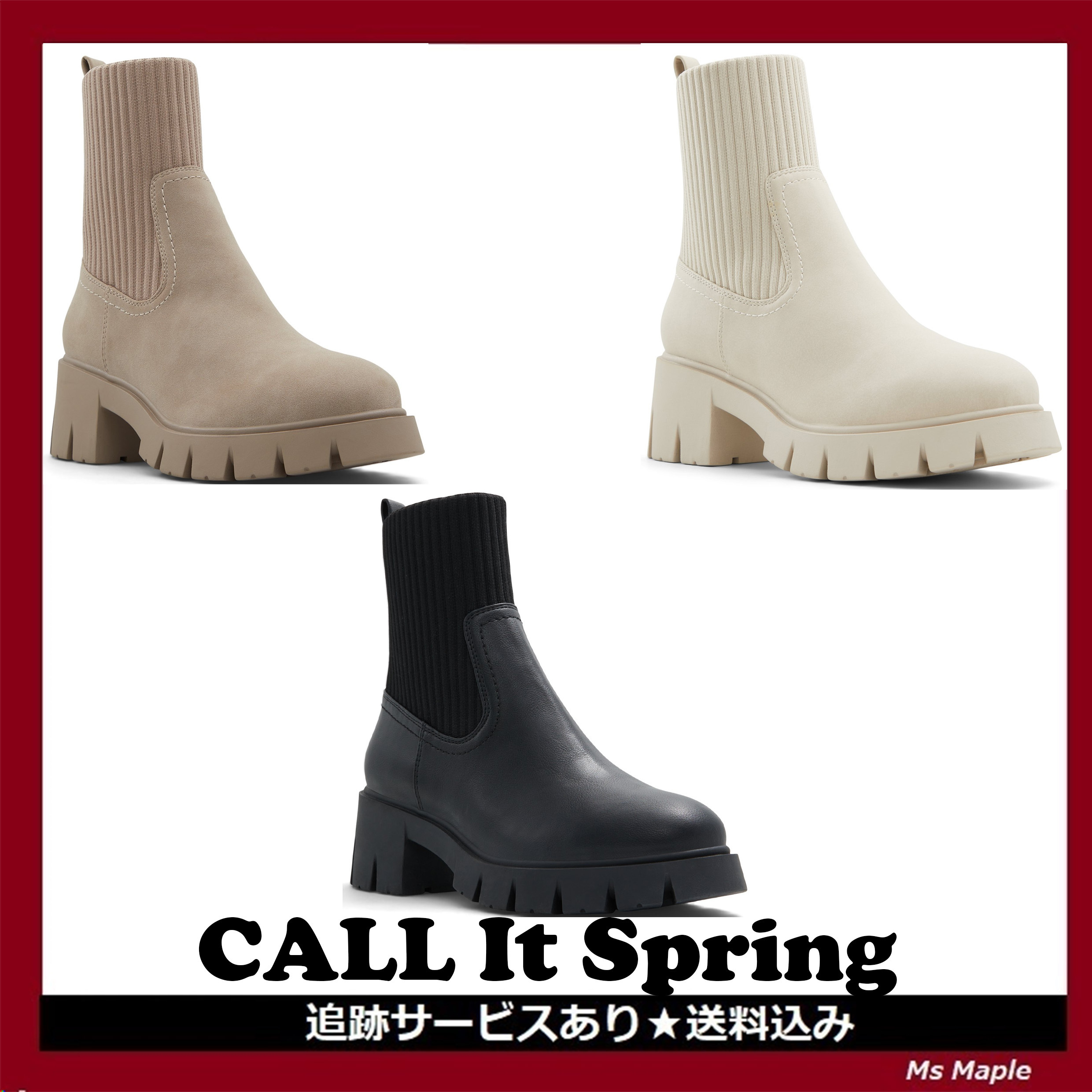 丸いつま先【CALL It Spring】チェルシーブーツ