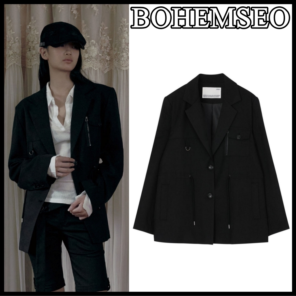 【BOHEMIAN SEOUL】BOHEMSEO SINGLE-BREASTED STRING BLAZER