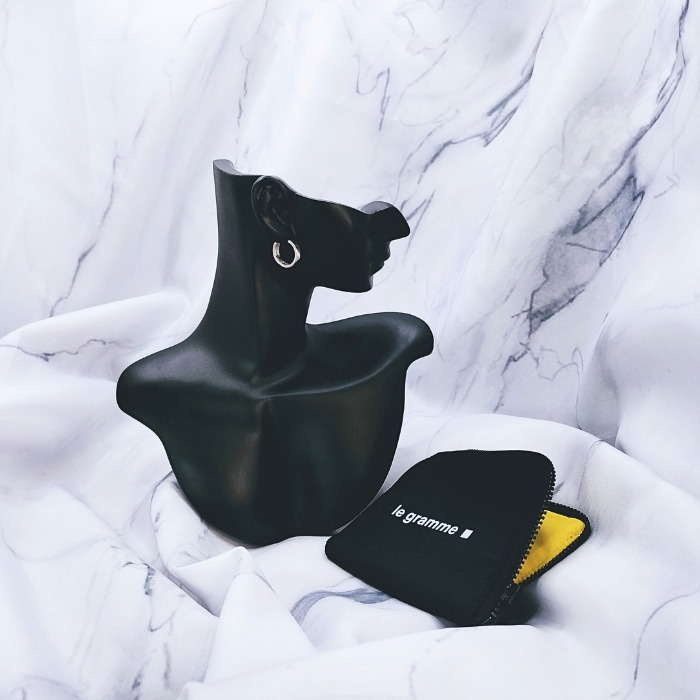 le gramme 1.3g スターリングシルバー・シングルフープピアス
