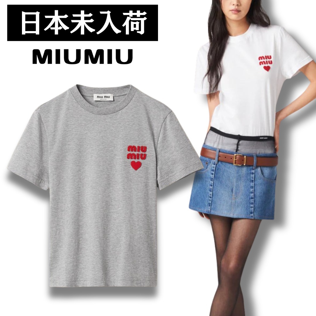 日本未入荷◇ロゴ刺繍 コットン ジャージー Tシャツ