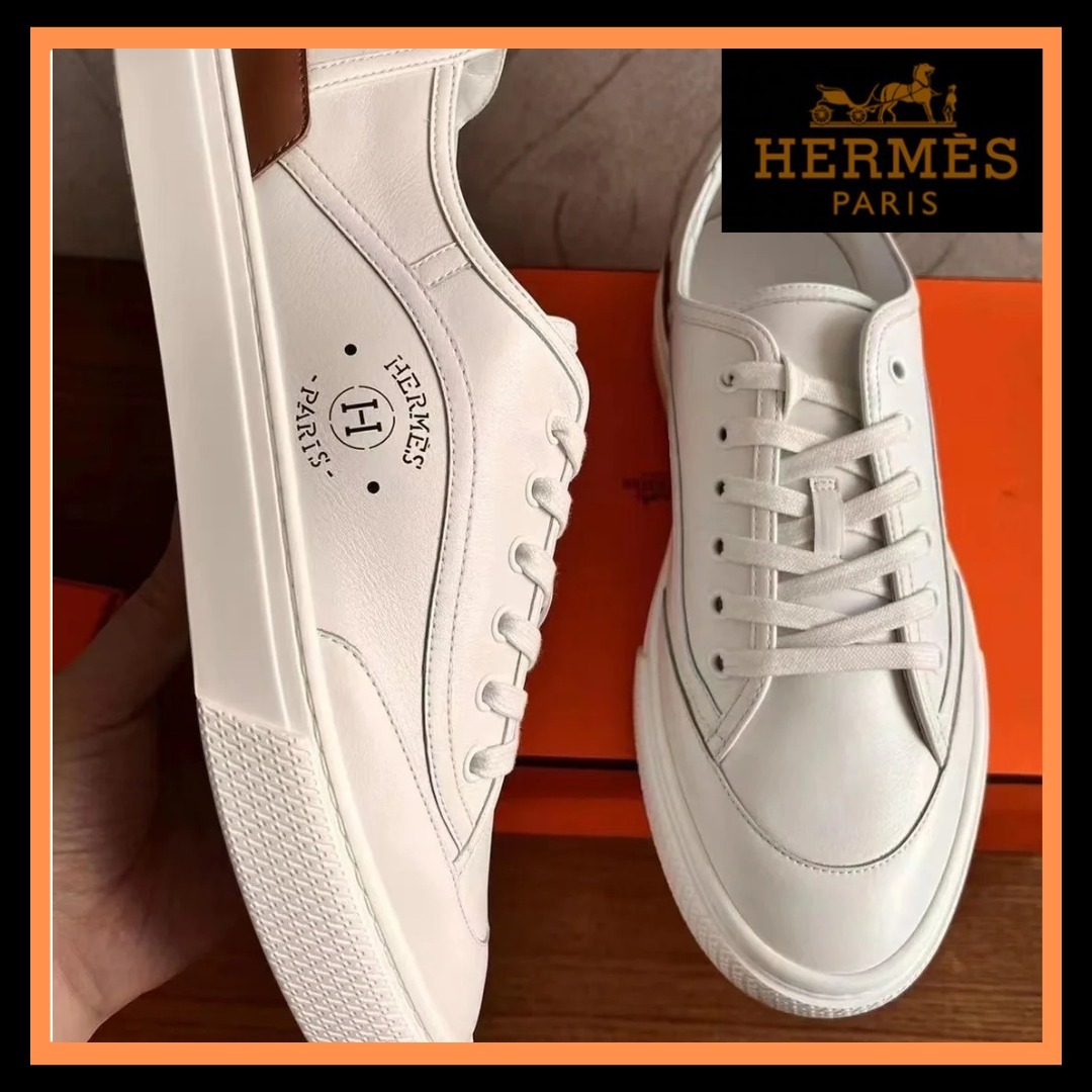 【シンプルで使いやすい】HERMES エルメス - スニーカー ゲット