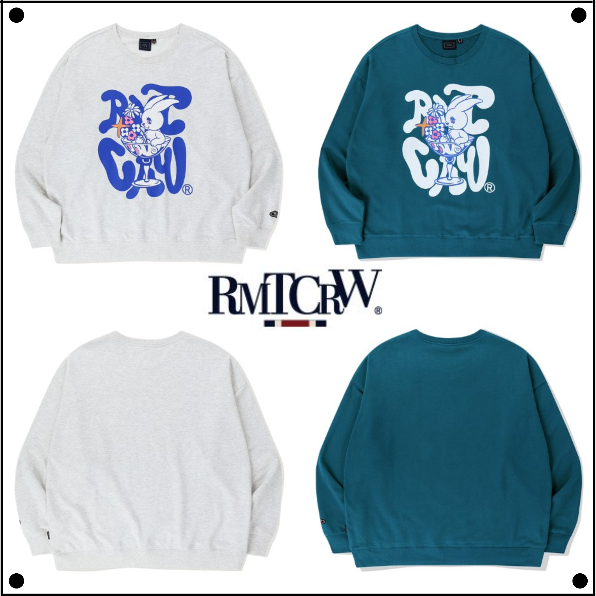 ROMANTIC CROWNのRomantic Bunny Crewneck 全2色
