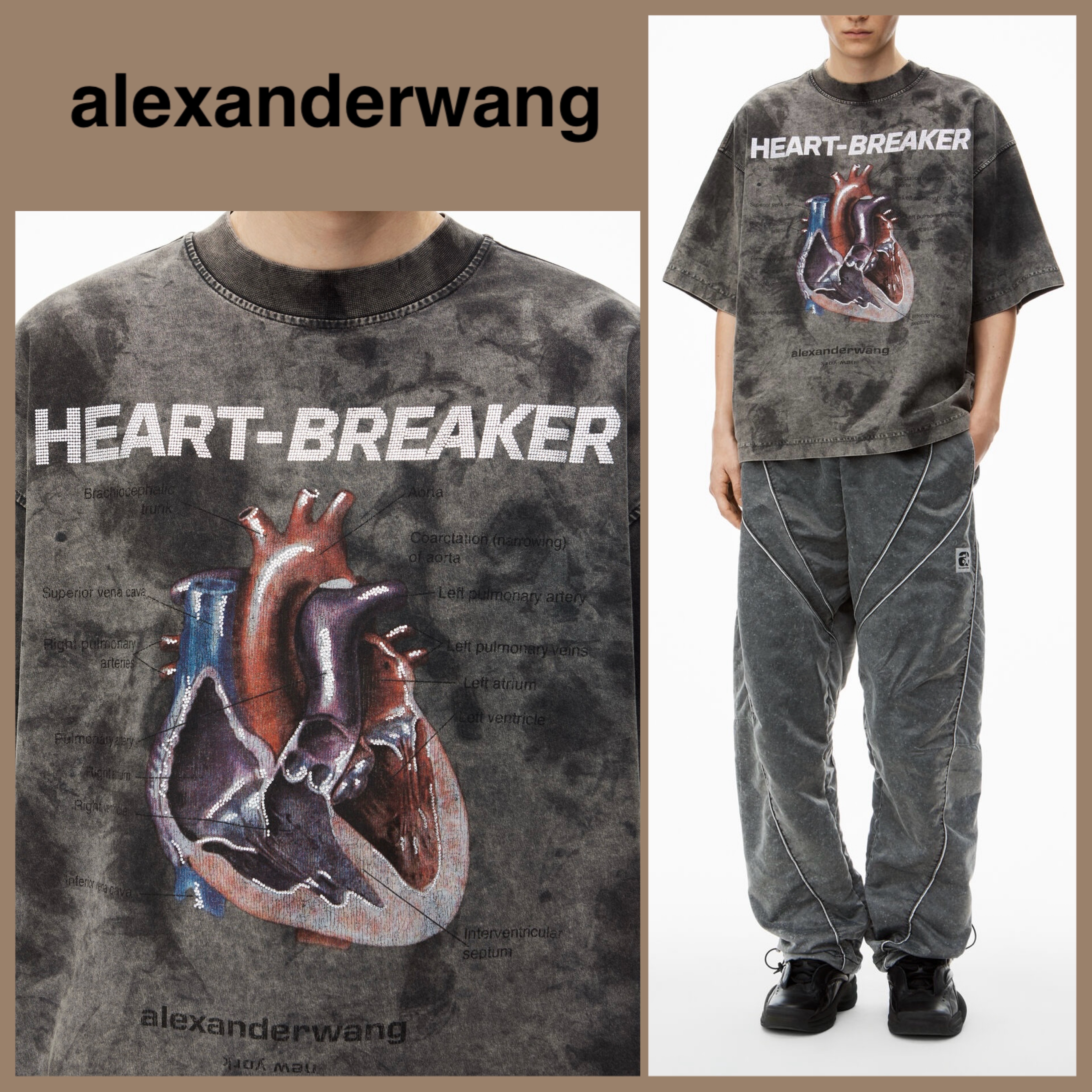 【alexanderwang】Heartbreaker グラフィックプリントTシャツ