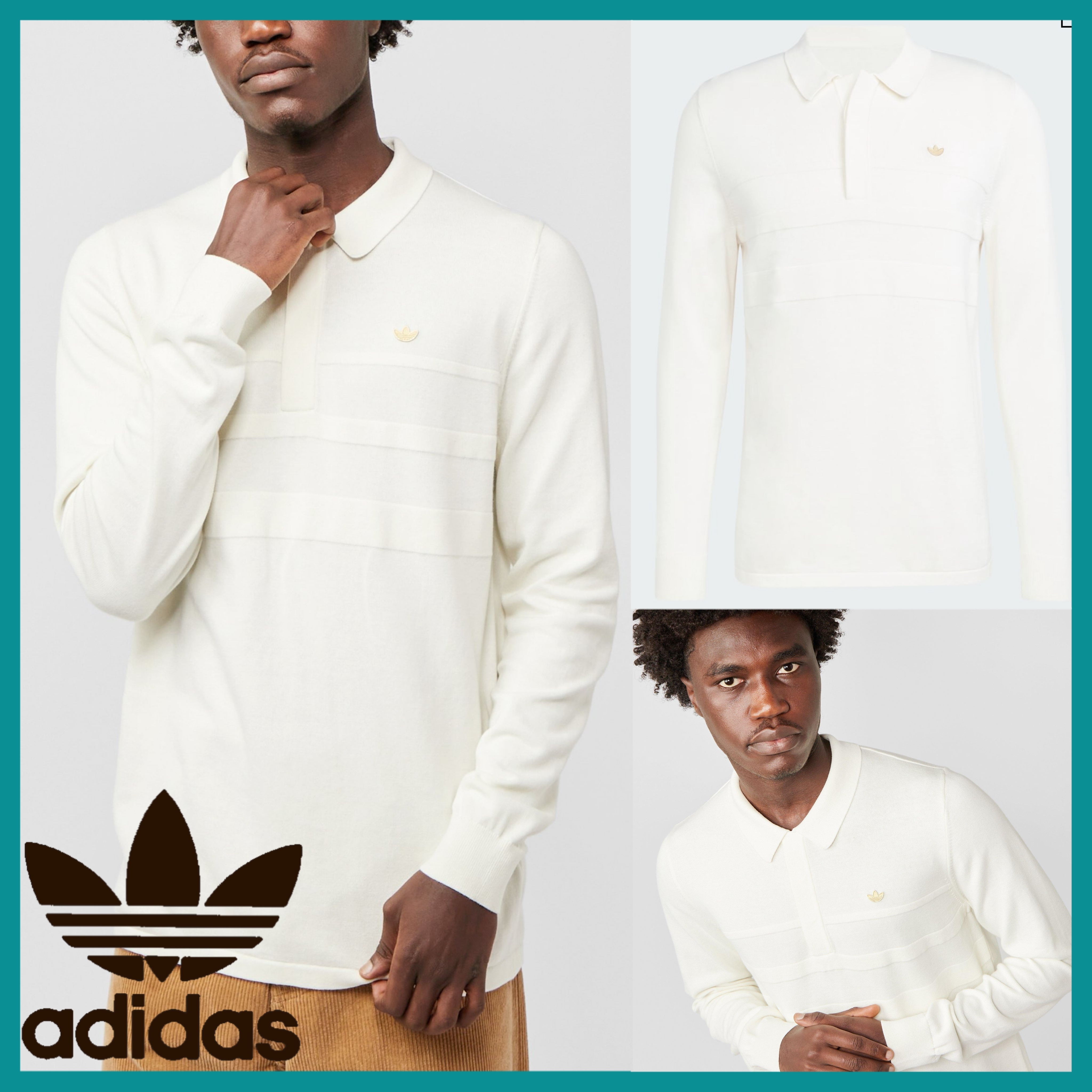 送関込み★adidas Originals★プレミアム 長袖ポロシャツ/ロンT