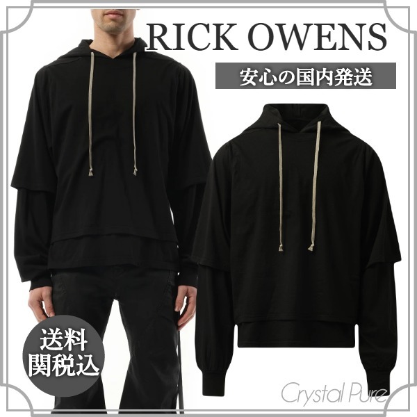 【RICK OWENS】DRKSHDW レイヤー フーディ パーカー【送関込】