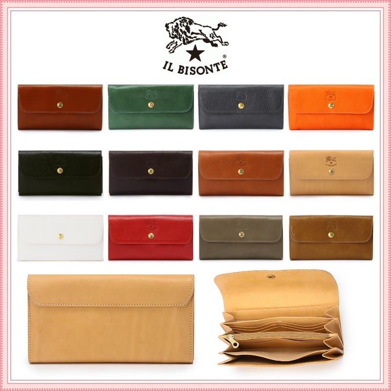 大人気!! IL BISONTE じゃばら式ロングウォレット