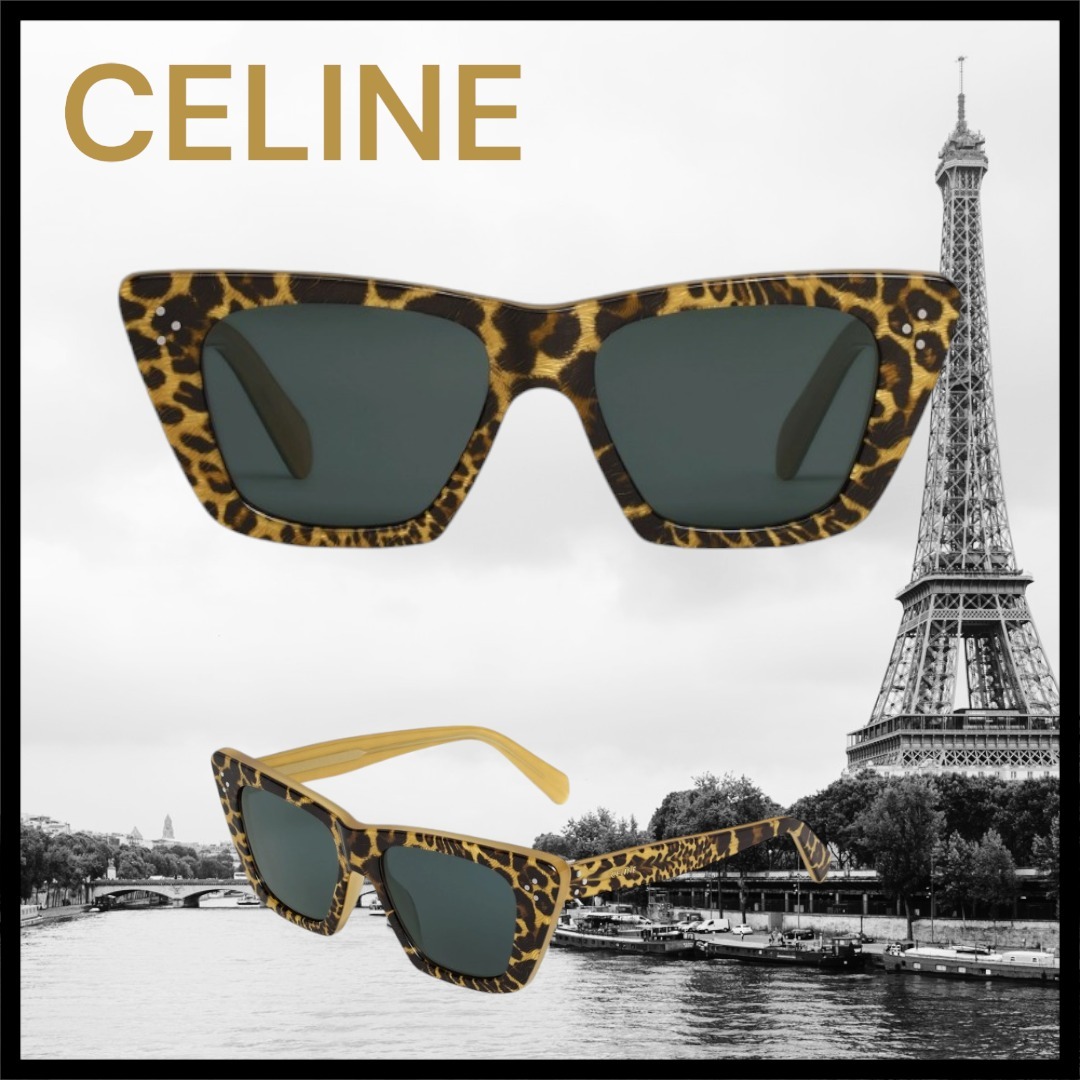 ★CELINE★キャットアイ S187 レオパード柄サングラス CELINE】キャットアイS187レオパード柄サングラス (CELINE