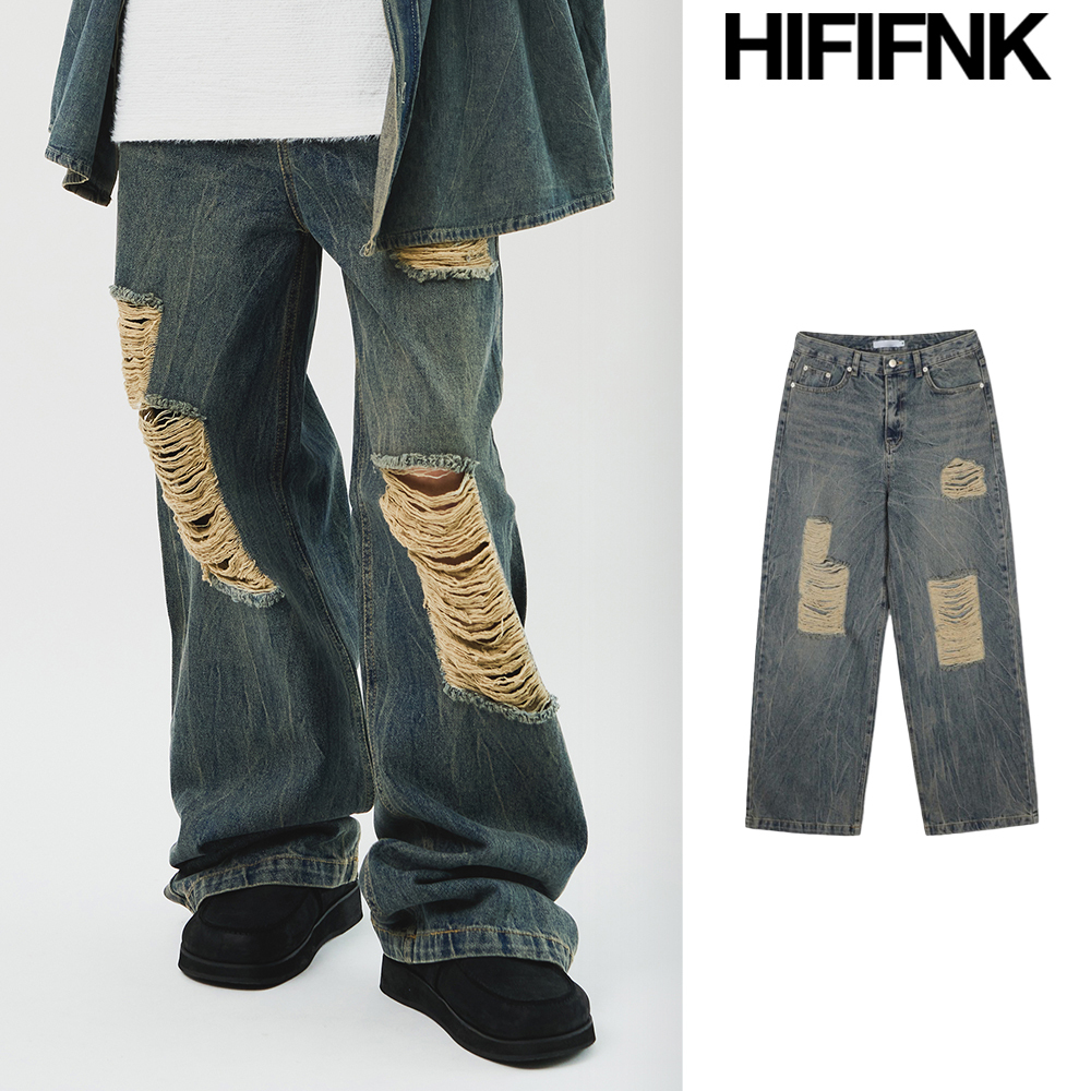【HI FI FNK】Smoke Siwa Denim Pants