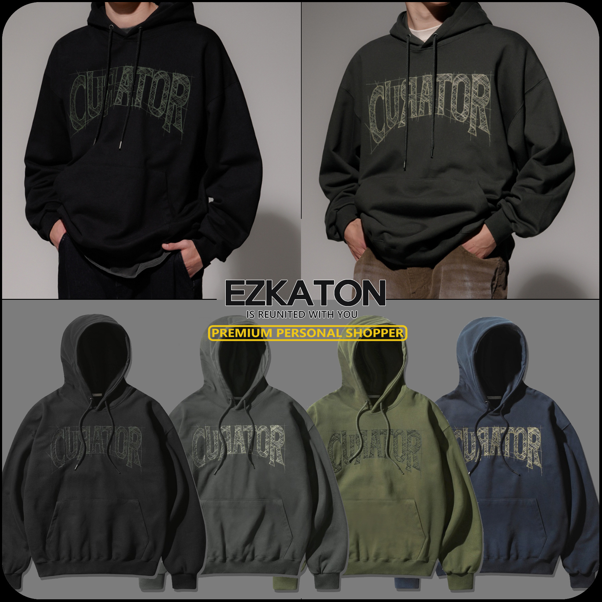 [ EZKATON ]★24FW★韓国人気★CURATOR HEAVY COTTON HOODIE