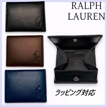 POLO RALPH LAUREN コインケース エンボスレザー ジップ コイン