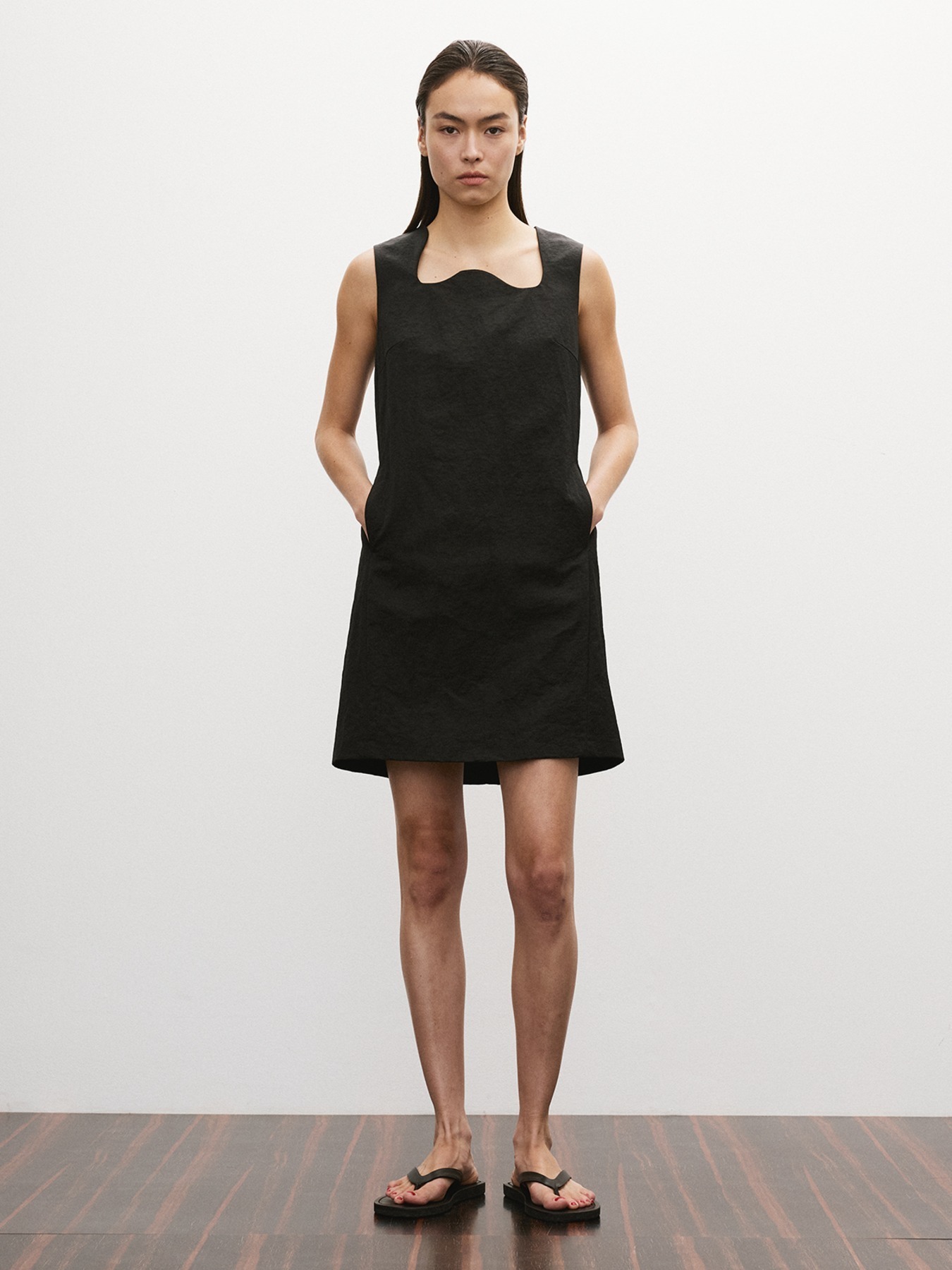 [RECTO] / ☆ RC SIGNATURE NYLON DRESS / BLACK