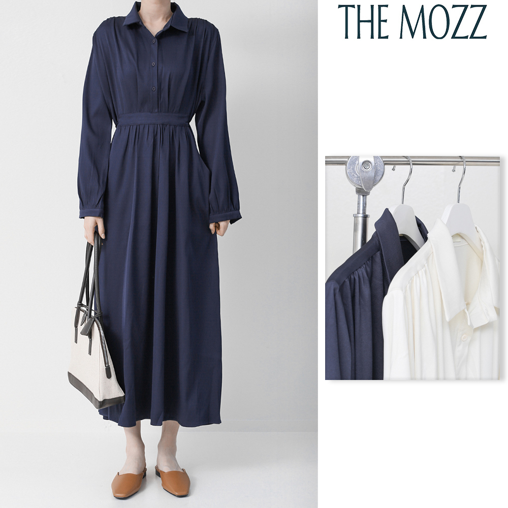 【THE MOZZ】Fine Collar Knot One Piece