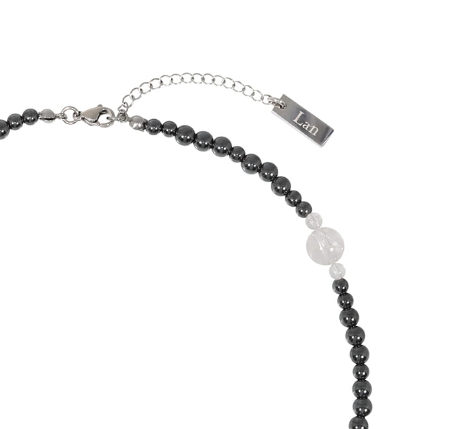 2plan】24FW☆ LAN ARCHIVE] Octagonal Stone Necklace (2plan