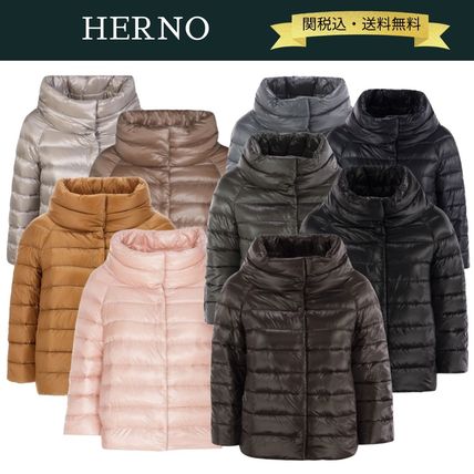 【関税・送料込】HERNO 24AW ソフトポンチョ ナイロンジャケット pa ブラウン（茶色）系 L HERNO(ヘルノ) ポンチョ・ケープ