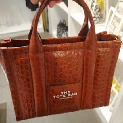 現行/美品 マークジェイコブス グラインド トート クロコ