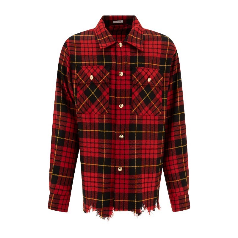 Tシャツ・カットソー alexander mcqueen Distressed tartan overshirt