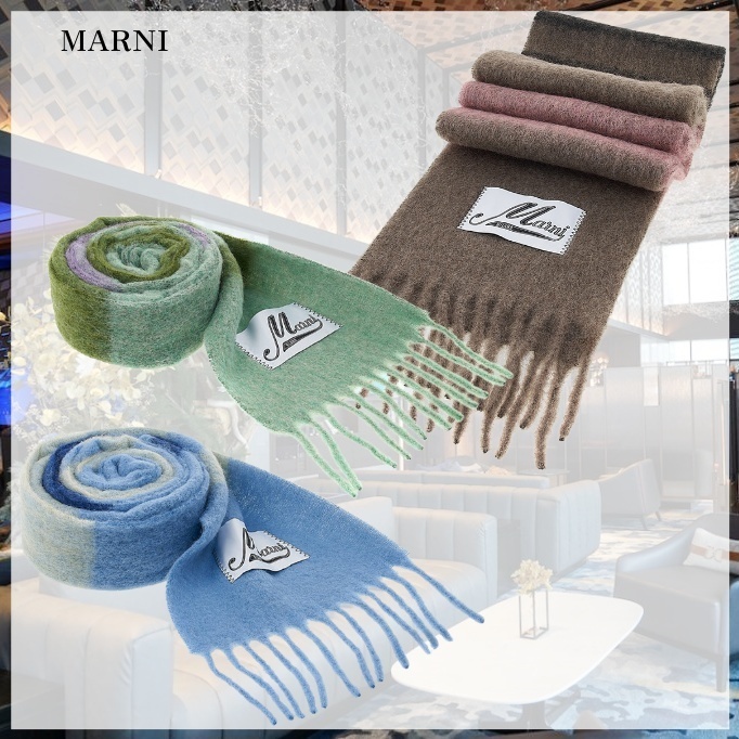 【MARNI】ボーダーアルパカマフラー
