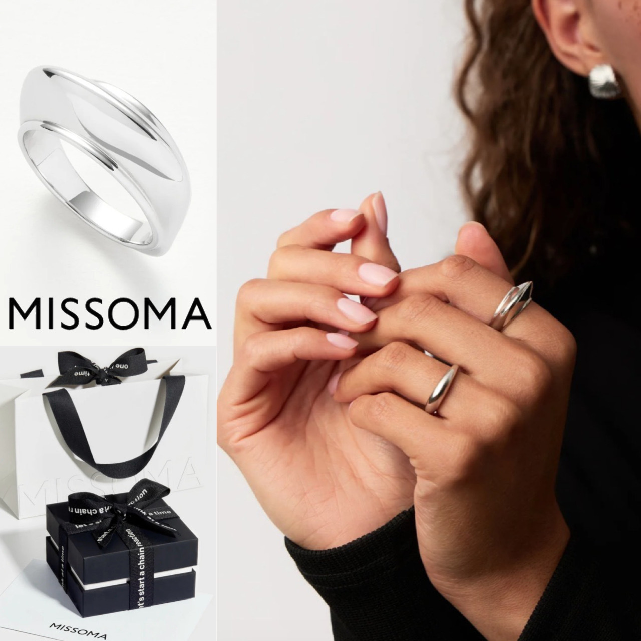 【MISSOMA】ヘラドームスタッキングリング 関税込