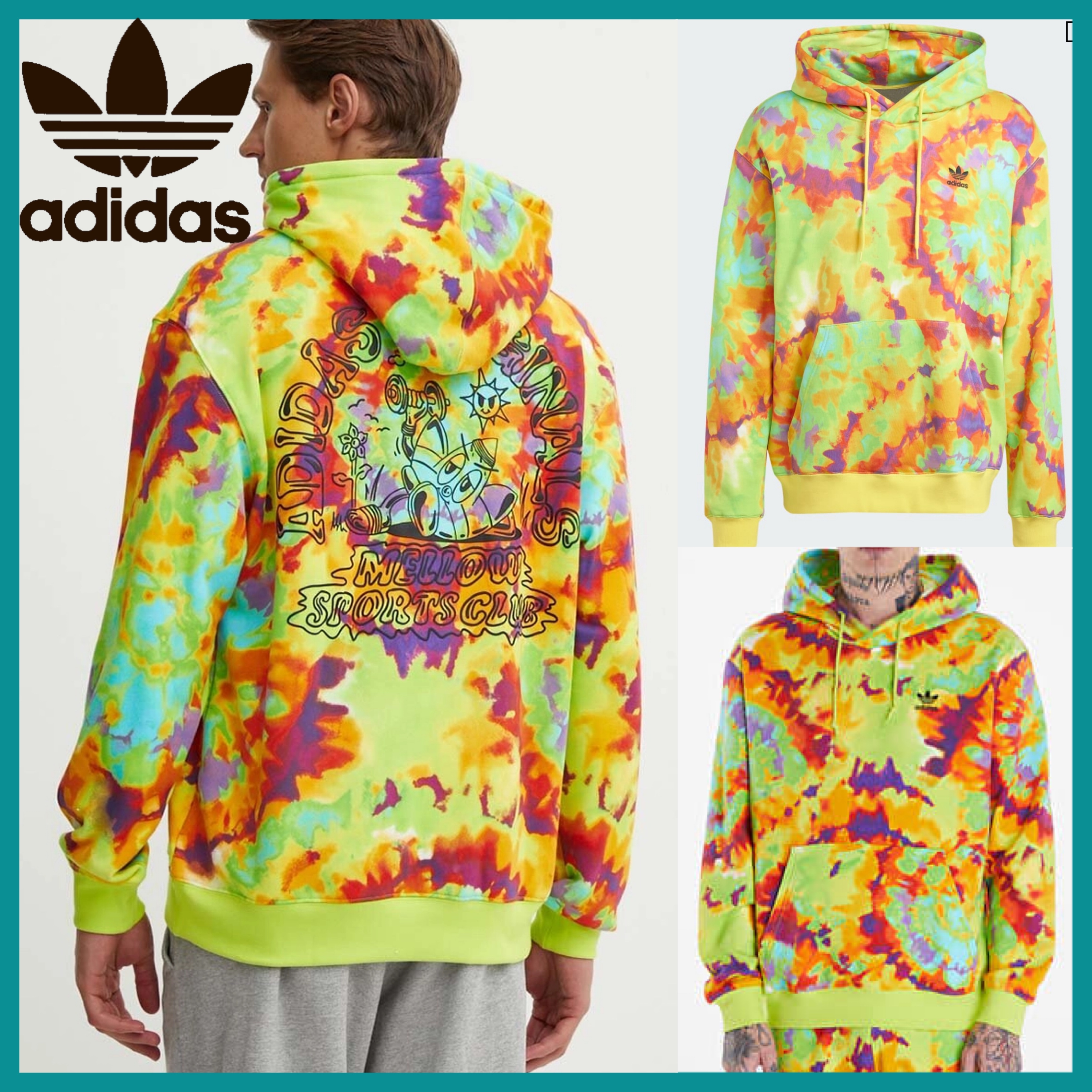 送関込★adidas Originals★タイダイプリント パーカー/フーディ