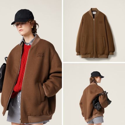 トレンド感たっぷり【Miu MIu】ミュウミュウ ブラウンジャケット ブラウン(茶色)系 L MiuMiu(ミュウミュウ) ジャケット