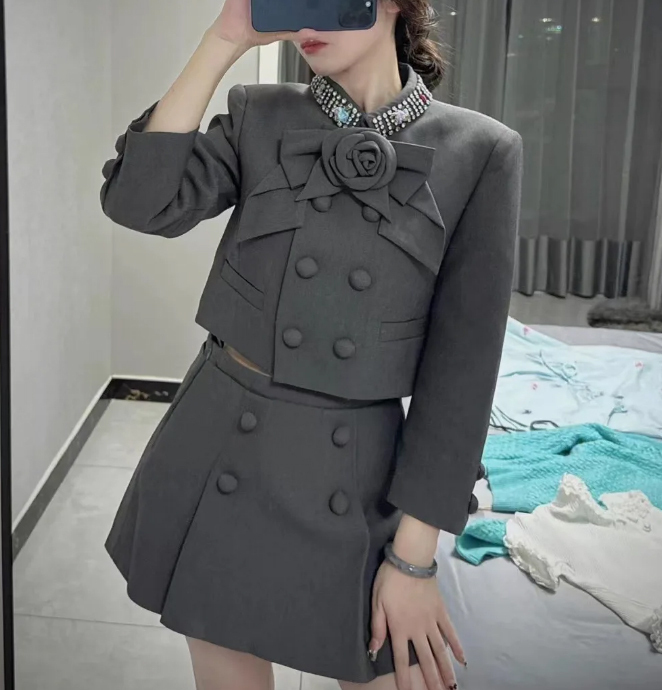 オシャレ 長袖 ジャケット  パンツスカートセット