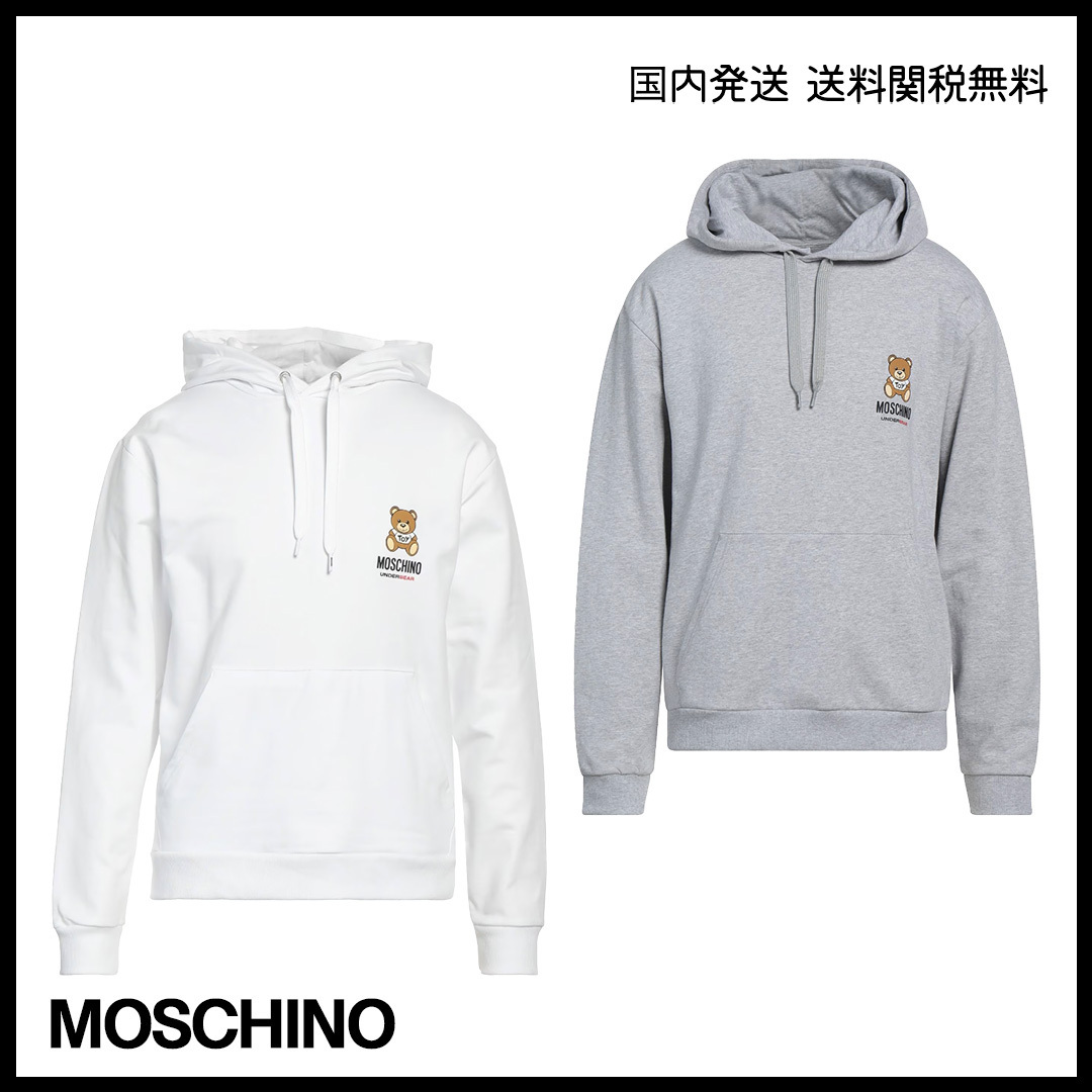MOSCHINO アンダーベア パーカー テディベア グレー ホワイト