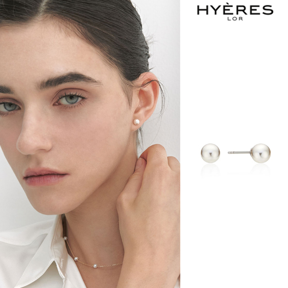 【HYERES LOR】24FW★ H edition SL (W) WH Pearl Earrings 6mm