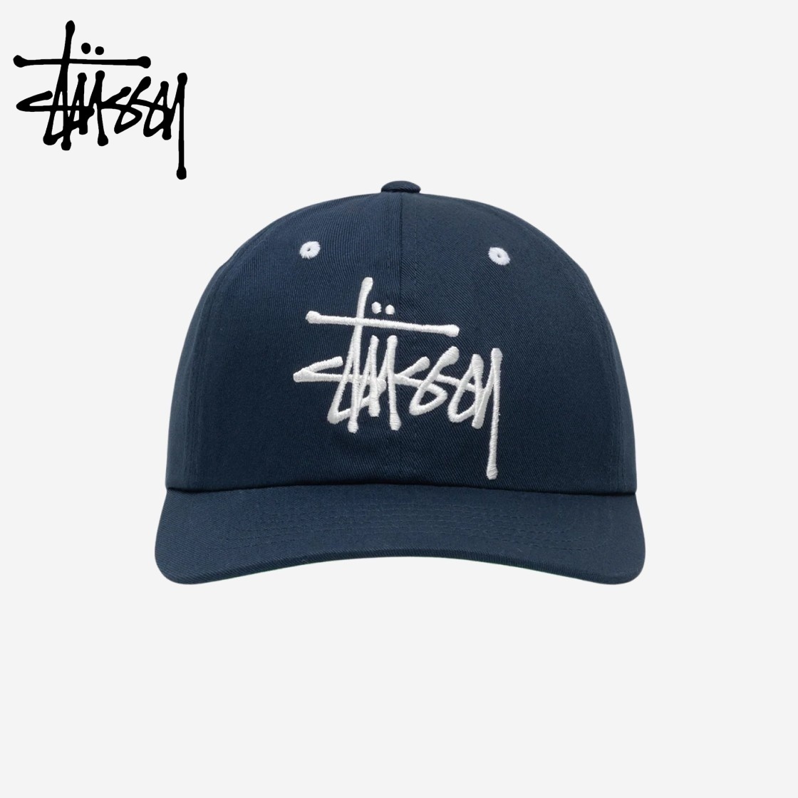 ☆送料無料☆ Stussy Low Profile Big Basic Snapback Navy ☆