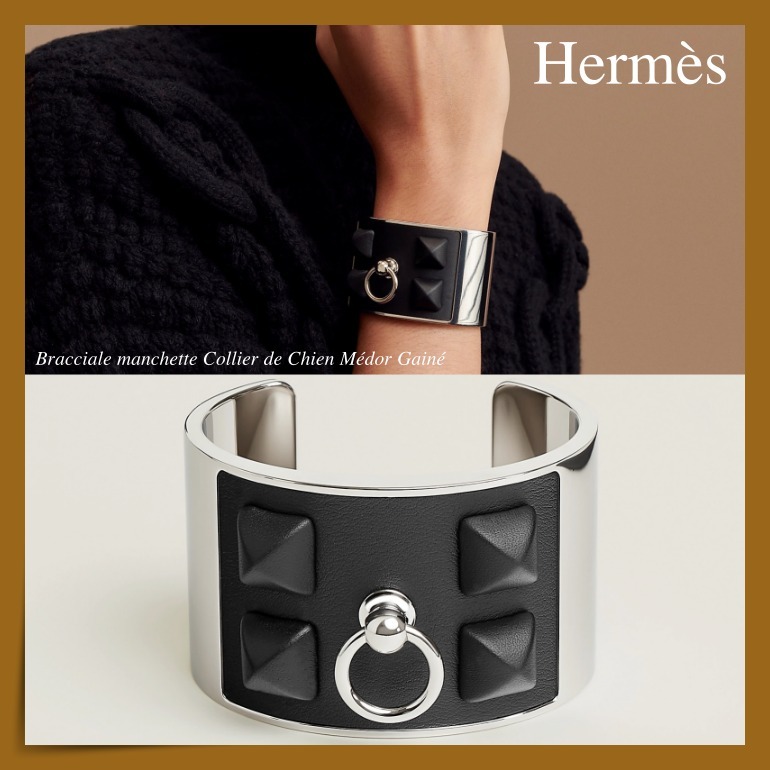 【HERMES】ブラック☆Collier de Chien Medor Gaineブレスレット