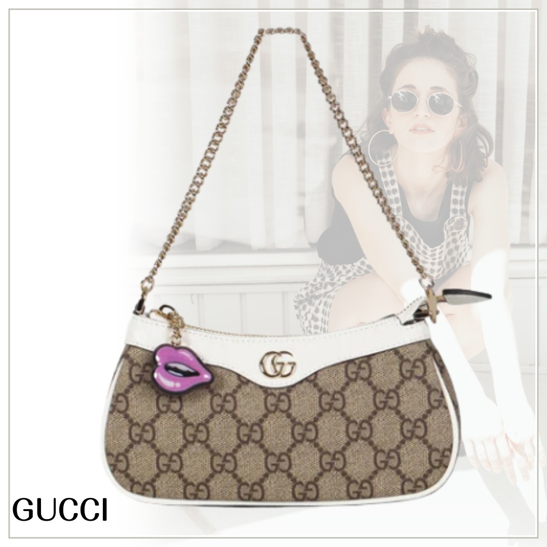 大人気♪【GUCCI × ハティ・スチュワート】GG ショルダーバッグ