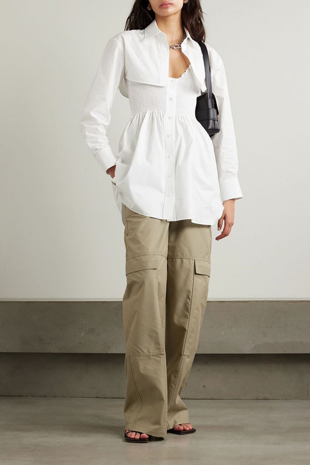 ALEXANDERWANG.T】コットン ミニワンピース＆シャツセット