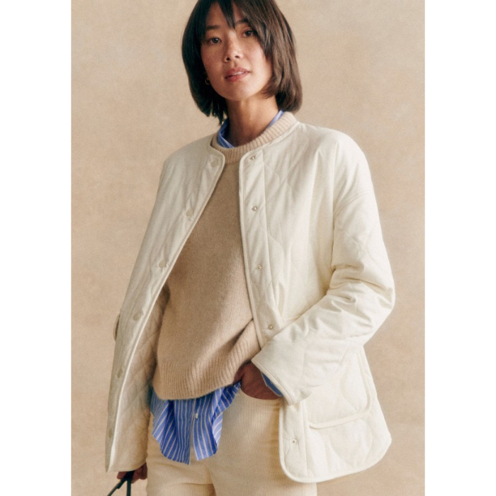 セザンヌ◆SEZANE◆Farel リバーシブルキルティングジャケット セザンヌ◇SEZANE◇Farel キルティングジャケット エクリュ