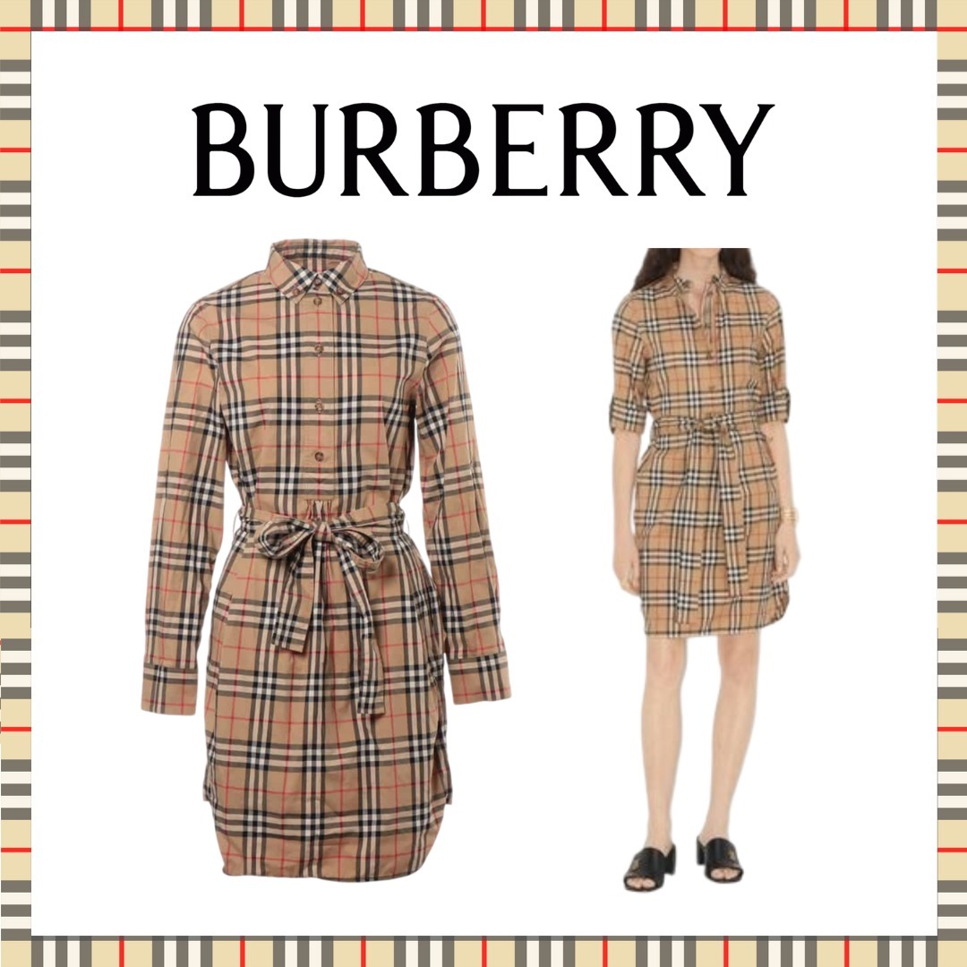 洗練感♪ BURBERRY ヴィンテージ チェックシャツ ワンピース
