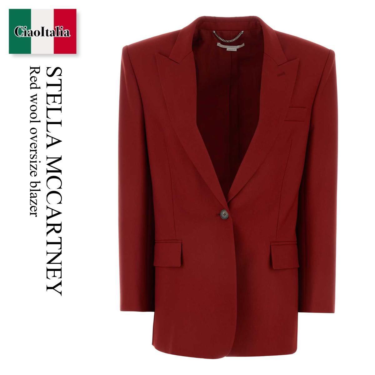 ジャケット Stella Mccartney Red Wool Oversize Blazer