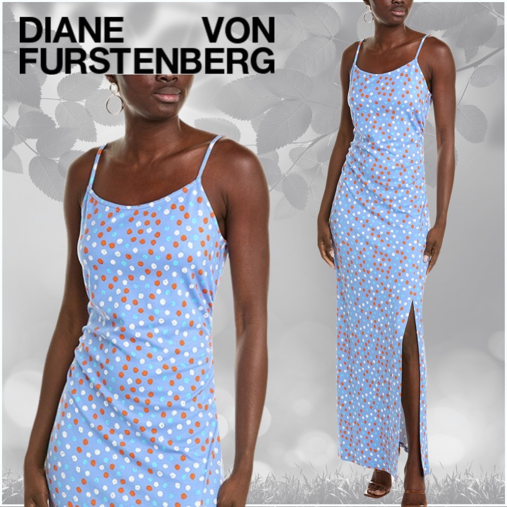 【関税込】DVF★完売必須★美シルエット グウェンドリンドレス青
